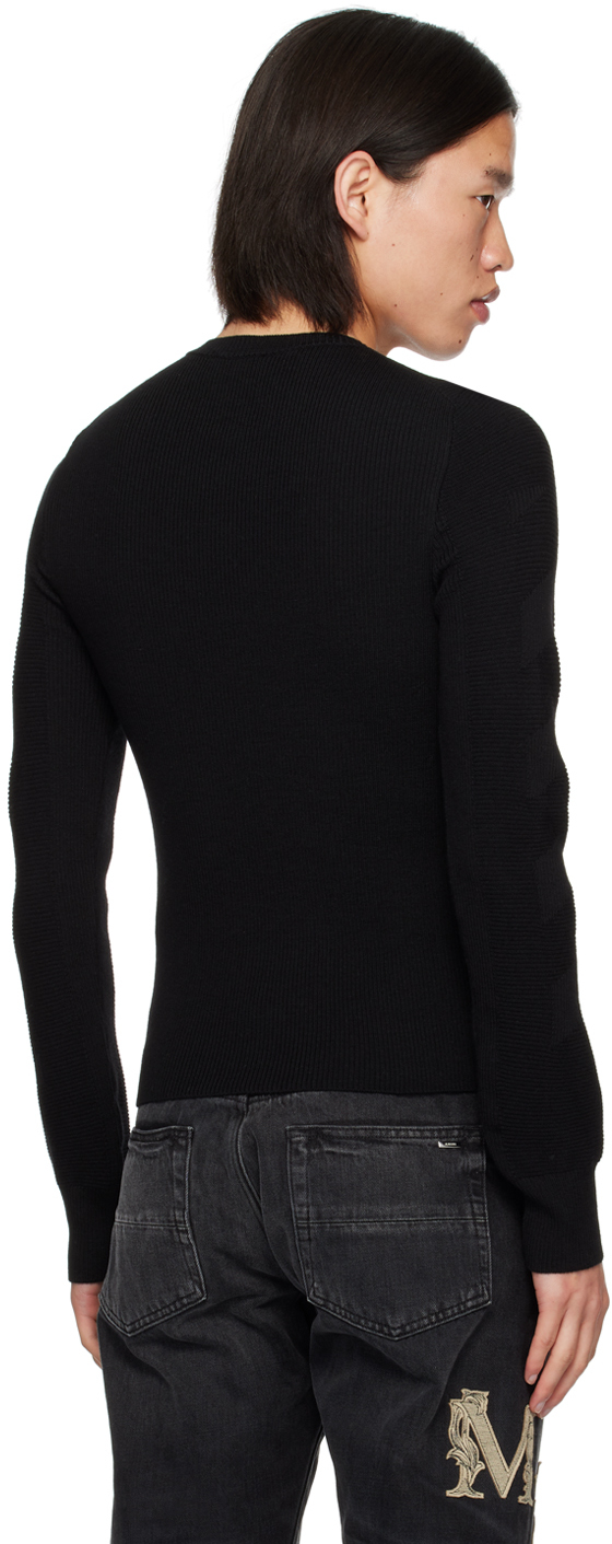 Off-white Black Diags Sweater In Black Black