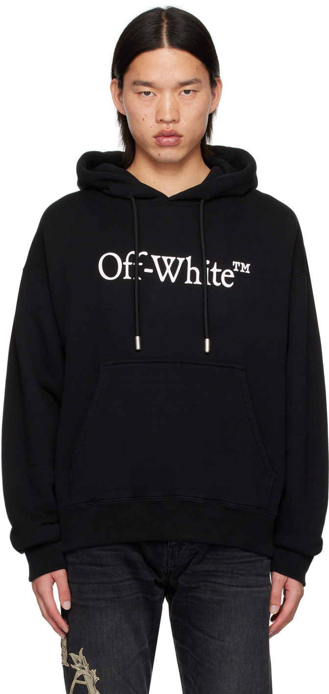 Off white black hoodie mens hotsell