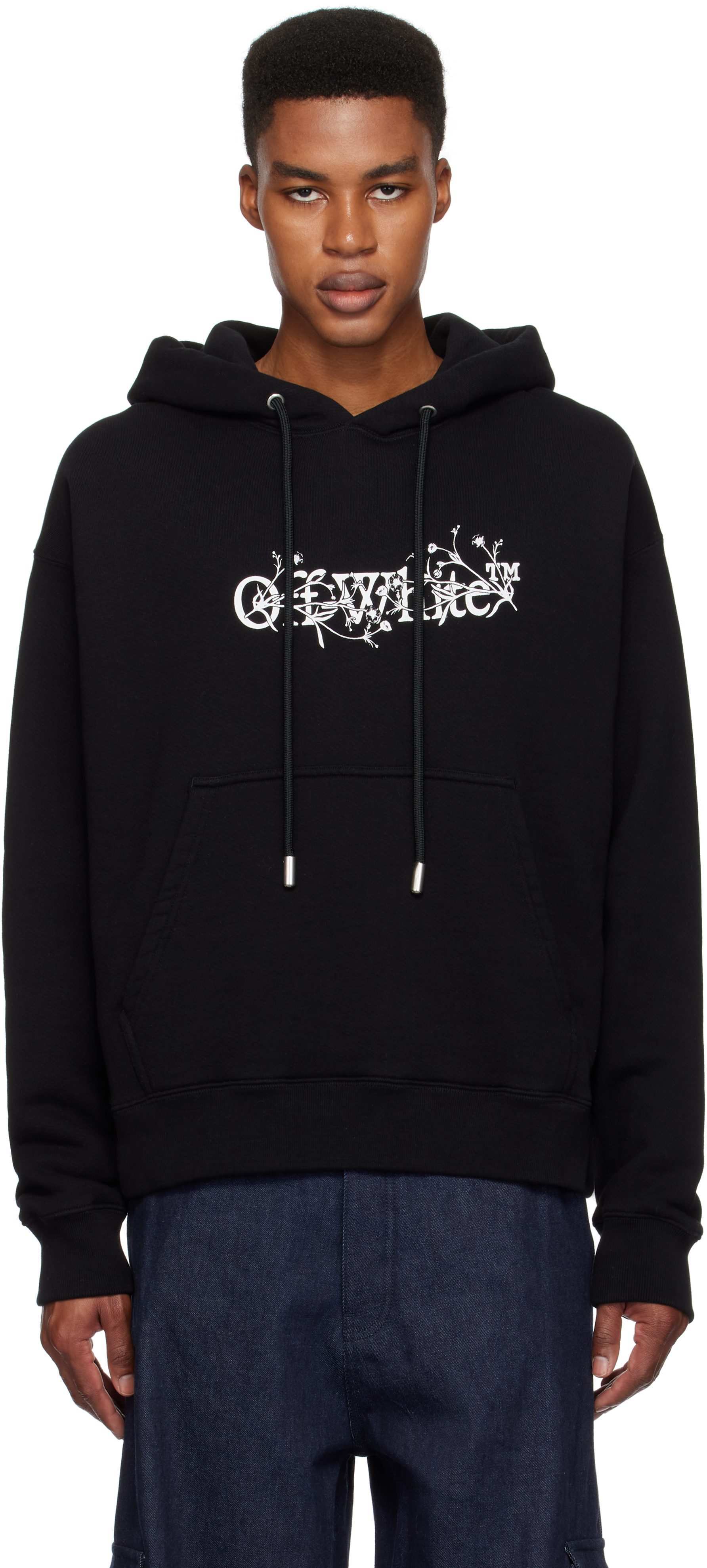 Black Bookish Flower Skate Hoodie