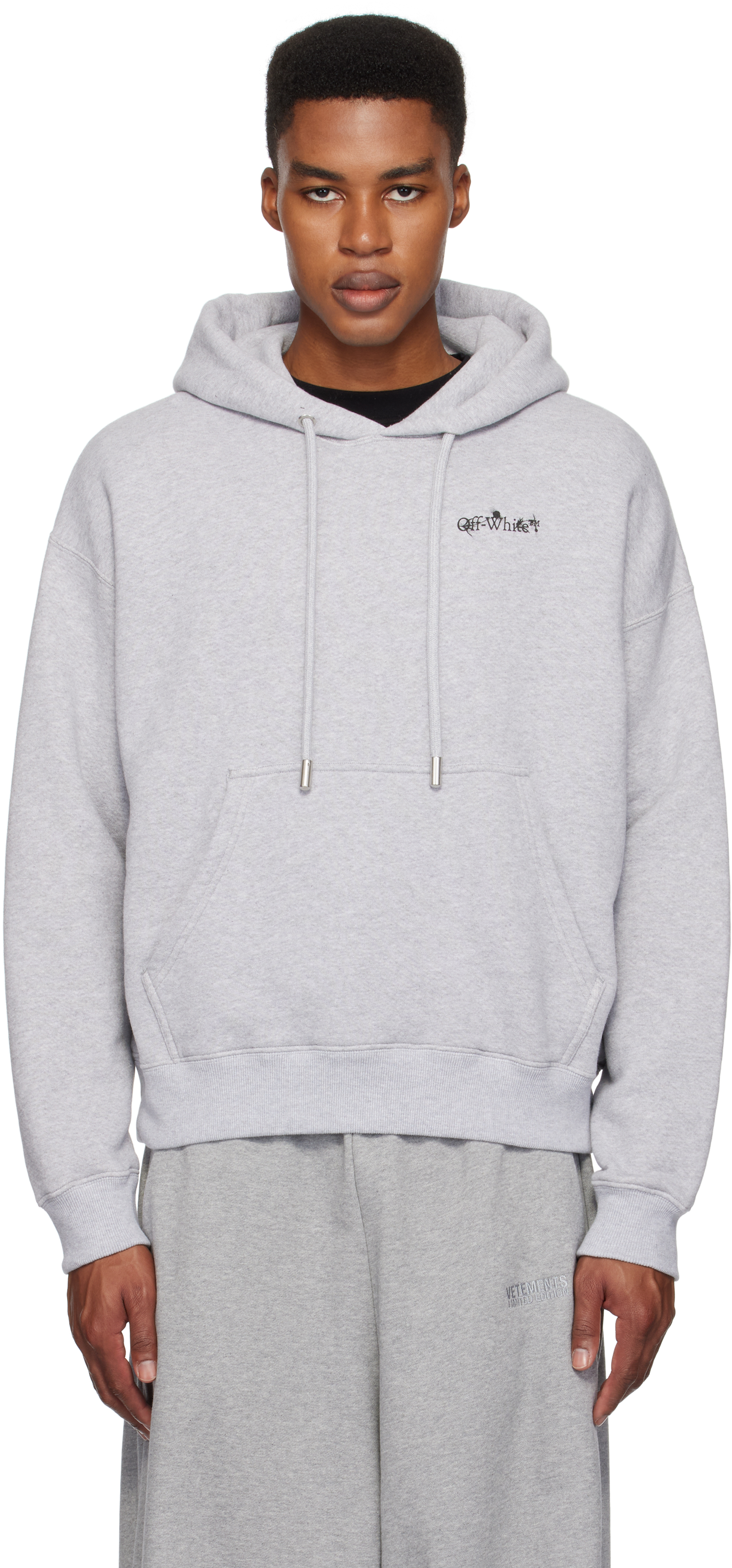 Gray Flower Arrow Skate Hoodie