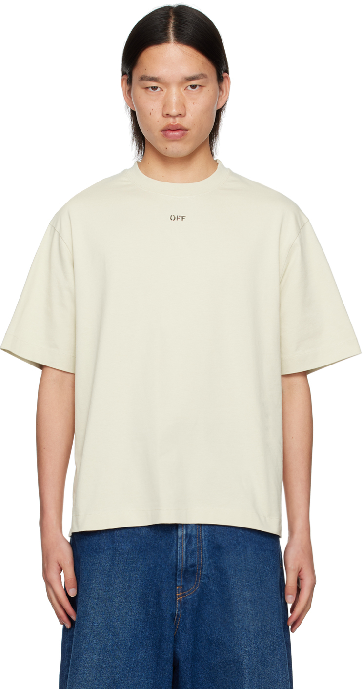 Beige Off Stamp Skate T-Shirt