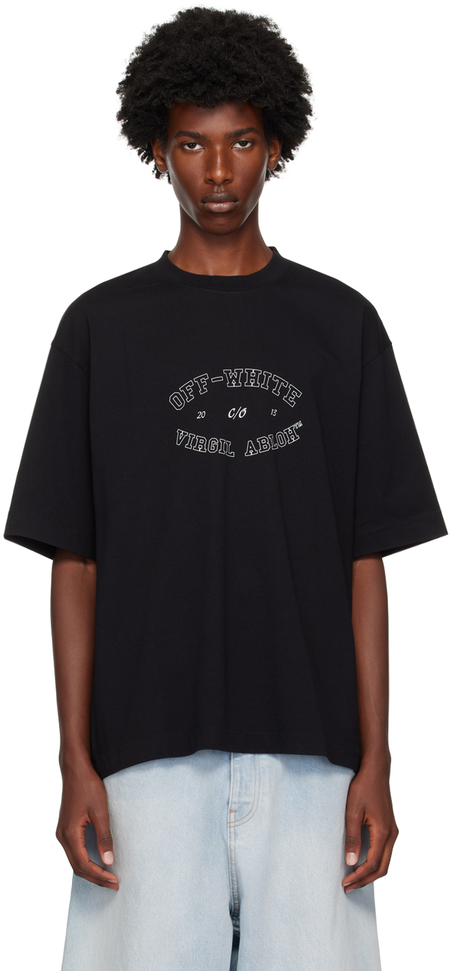 ★国内未入荷★【Off-White】COLLEGE SKATE T-SHIRT Black College Skate T-Shirt by Off-White on Sale