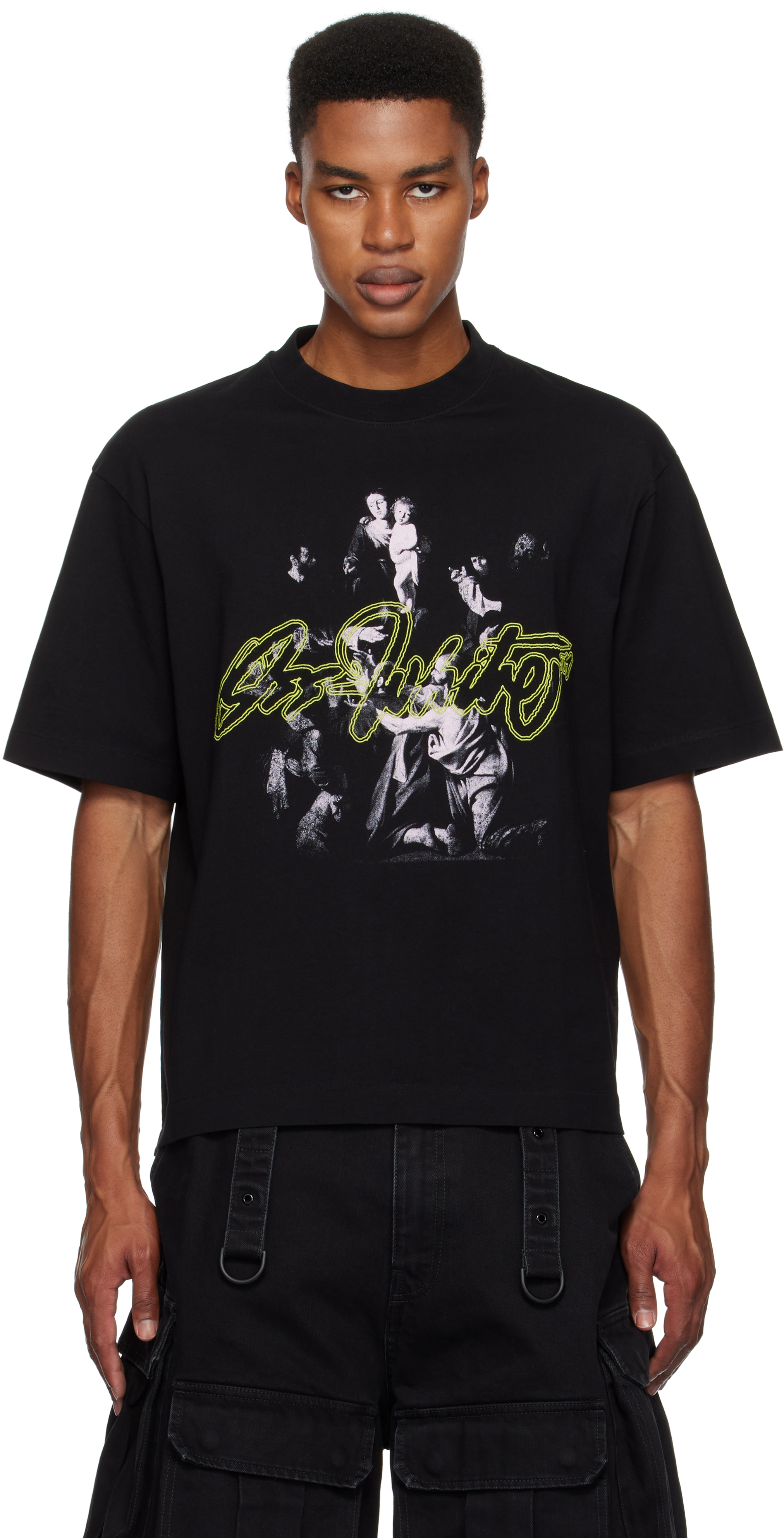 Black Script Mary Skate T-shirt by Off-White on Sale