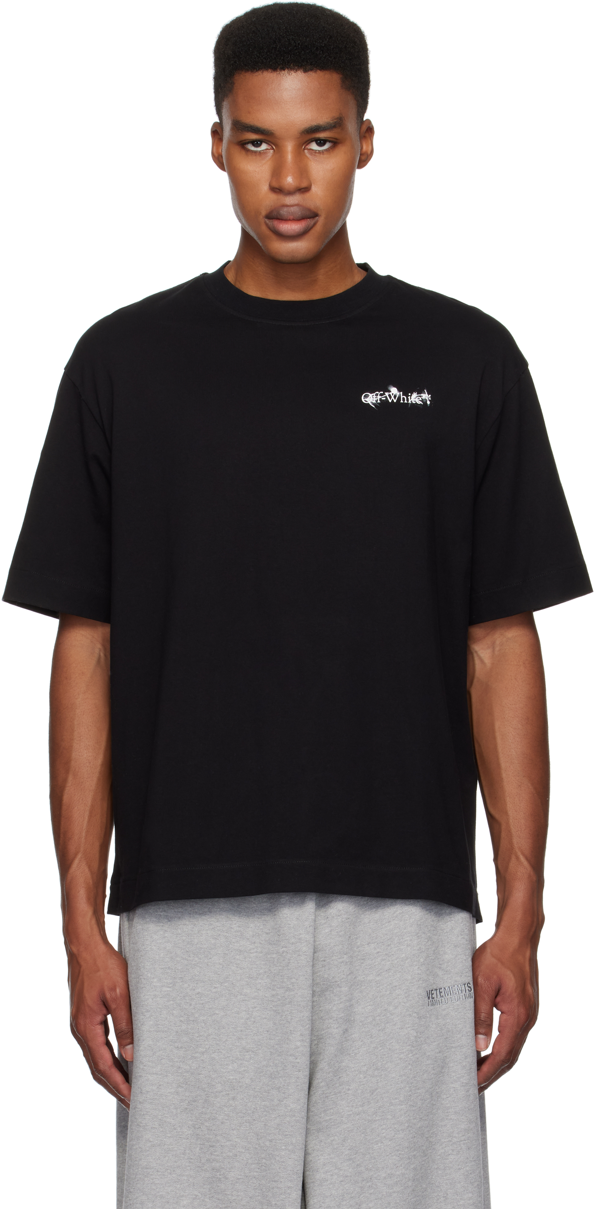 OFF-WHITE | VIBE ARROW SKATE S/S TEE BLACK 半袖Tシャツ Black Tattoo Arrow Skate T-Shirt by Off-White on Sale