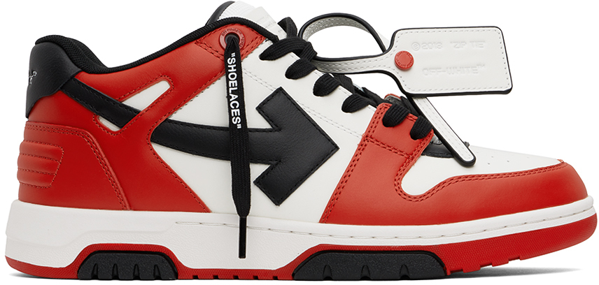 オフホワイト☆アウト オブ オフィス スニーカー レッド OFF-WHITE オフホワイト Out Of Office Calf Leather アウトオブ