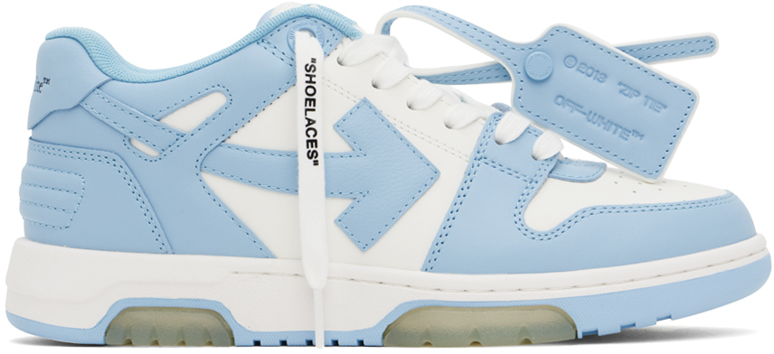 Shop Off-white White & Blue Out Of Office Sneakers In White Light