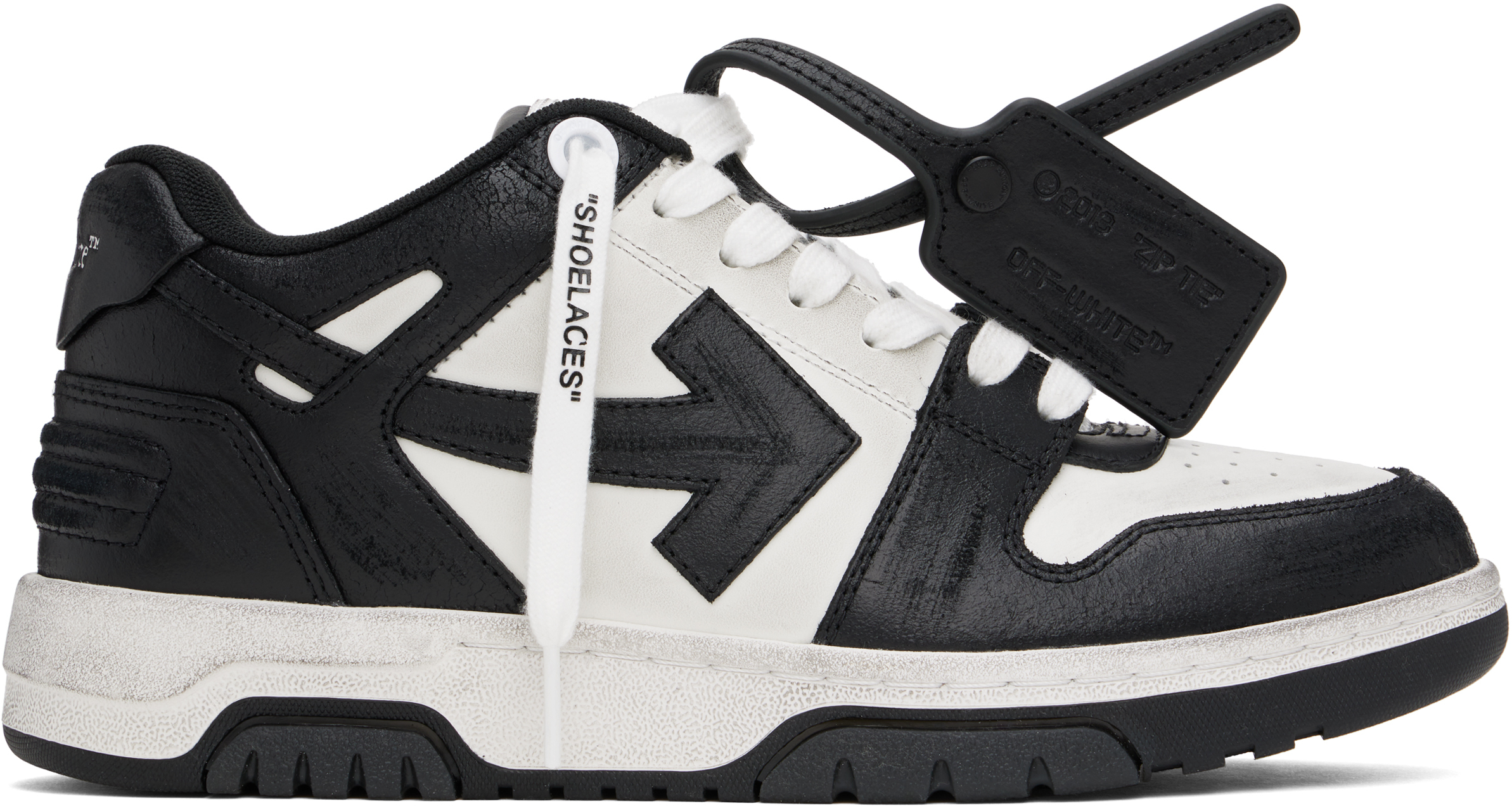 Black & White Out Of Office Vintage Leather Sneakers