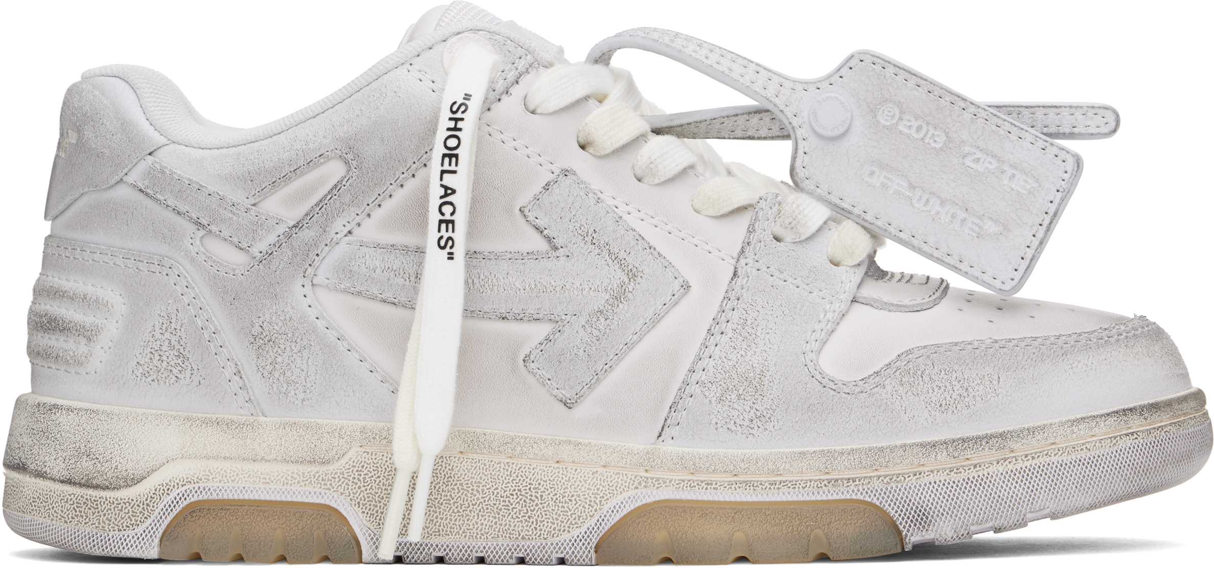 White Out Of Office Vintage Leather Sneakers