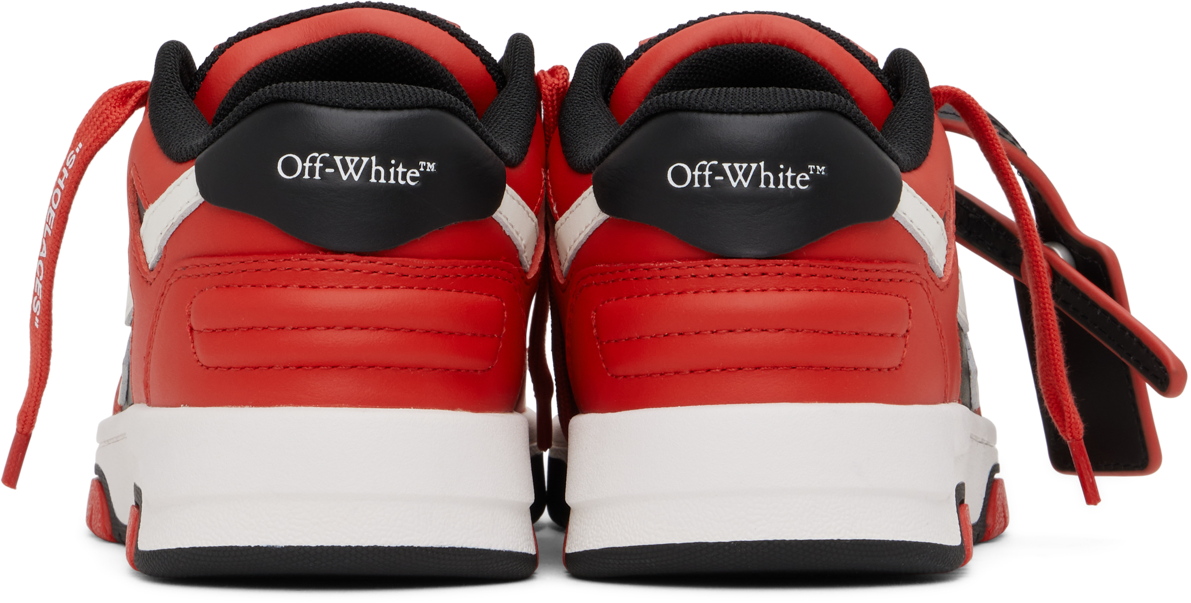 Off-white Logo Sneakers In Black/red