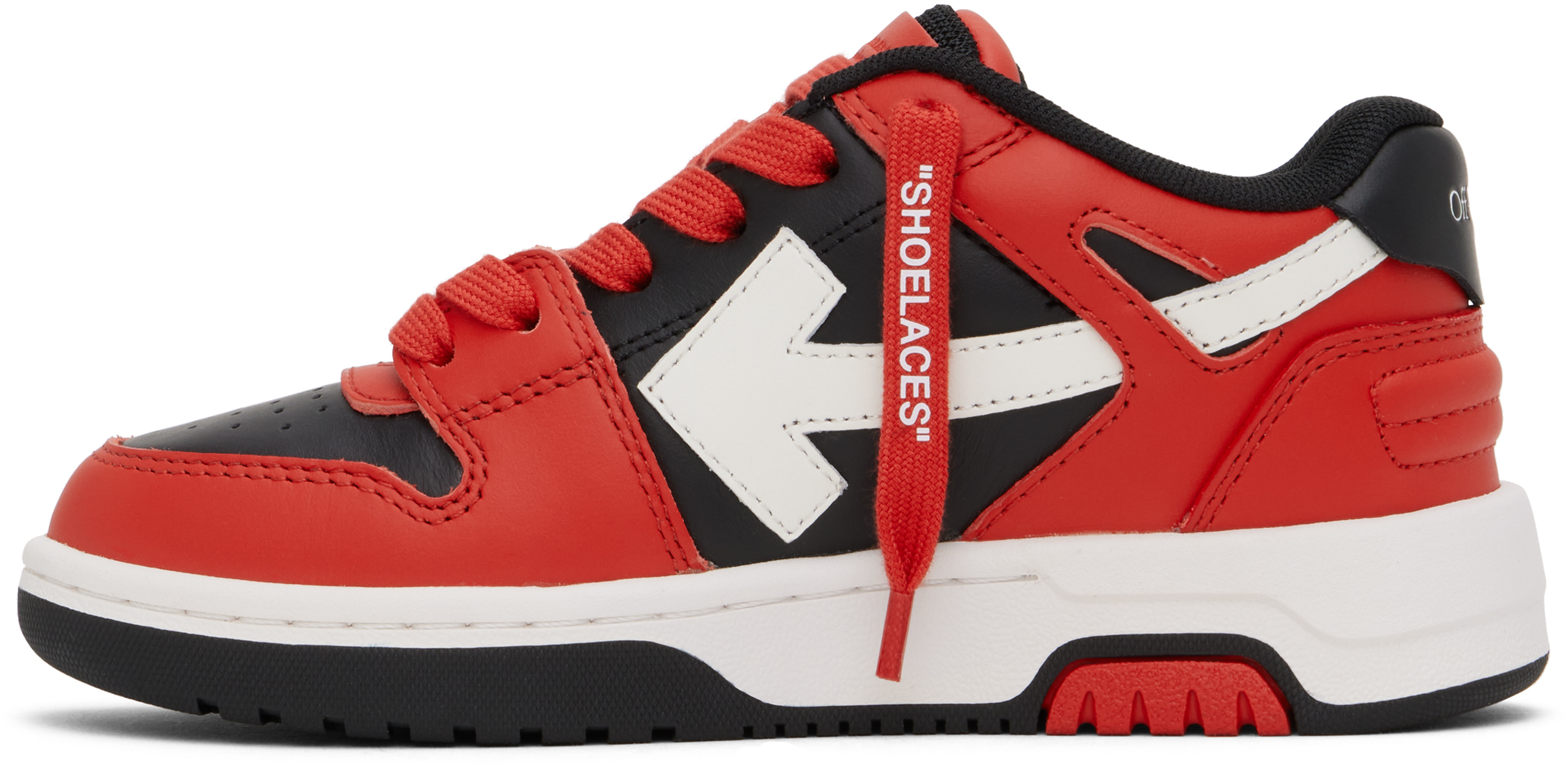 Off-white Logo Sneakers In Black/red