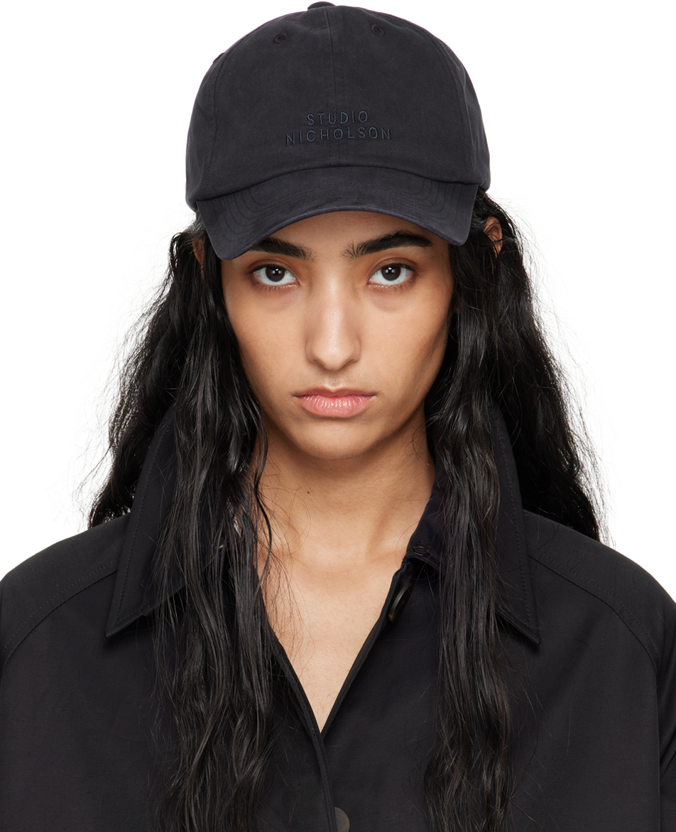 Studio Nicholson: Navy Logo Cap | SSENSE