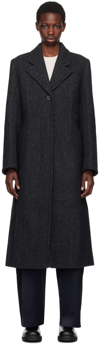 Shop Studio Nicholson Gray Weir Coat In Multi