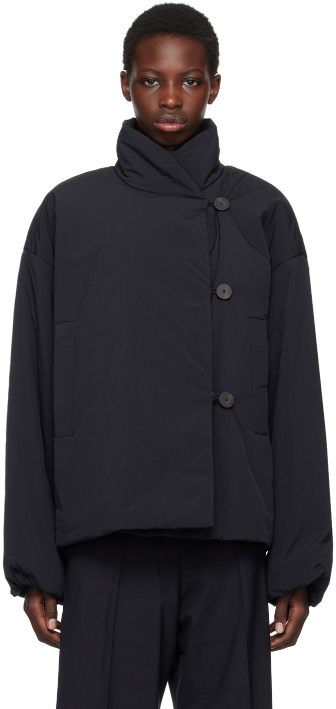 Shop Studio Nicholson Navy Vaner Jacket In Darkest Navy