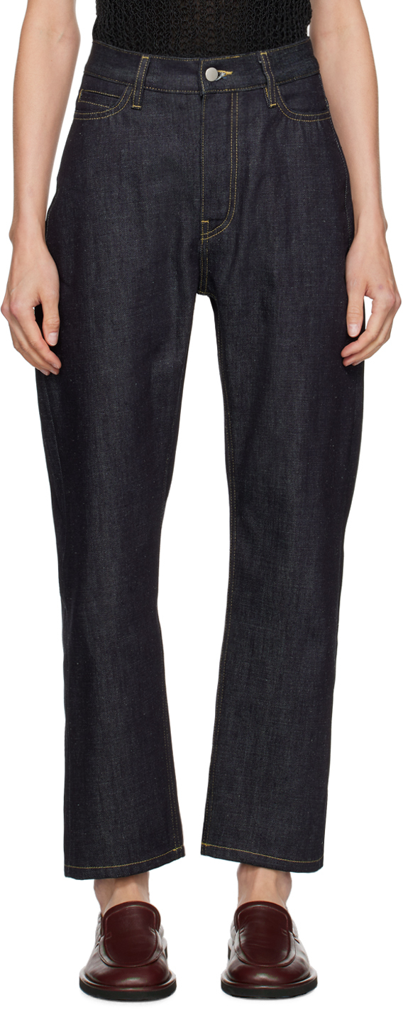 Shop Studio Nicholson Indigo Ruthe Selvedge Jeans