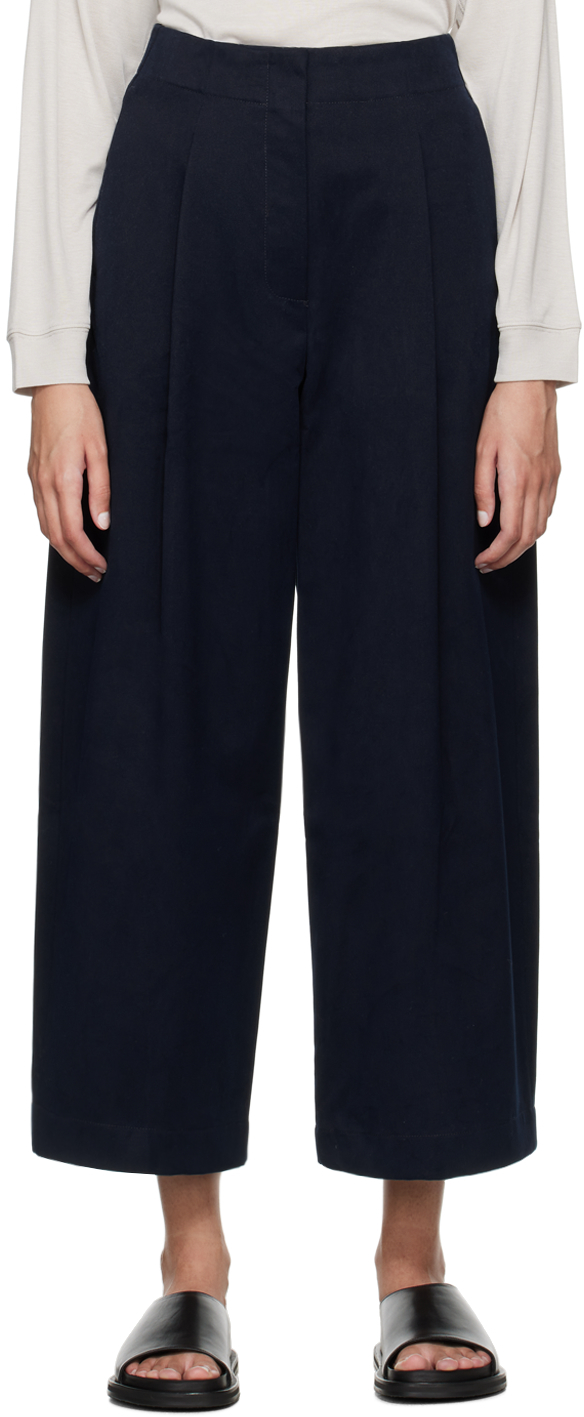 【関税込み】Studio Nicholson ネイビー Dordoni トラウザーズ Studio Nicholsonのネイビー Dordoni トラウザーズがセール中