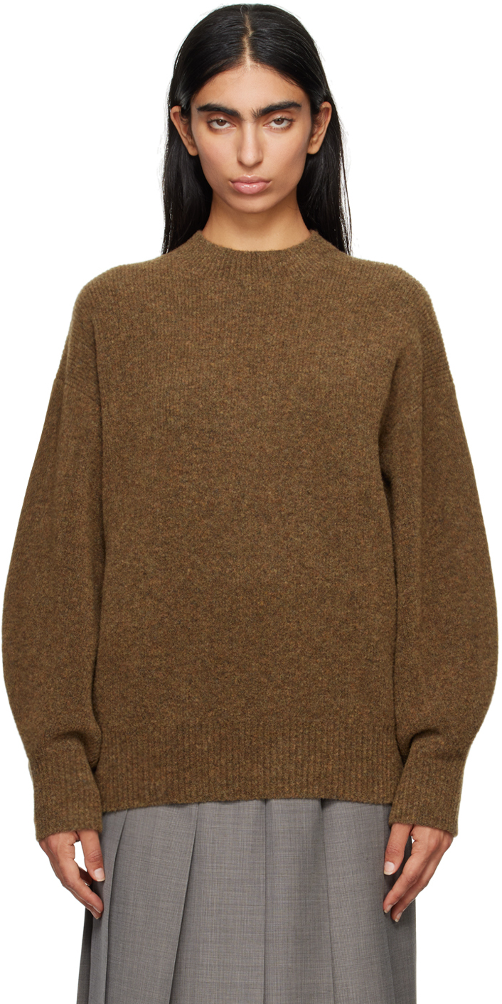 Shop Studio Nicholson Brown Sirio Sweater In Nutmeg