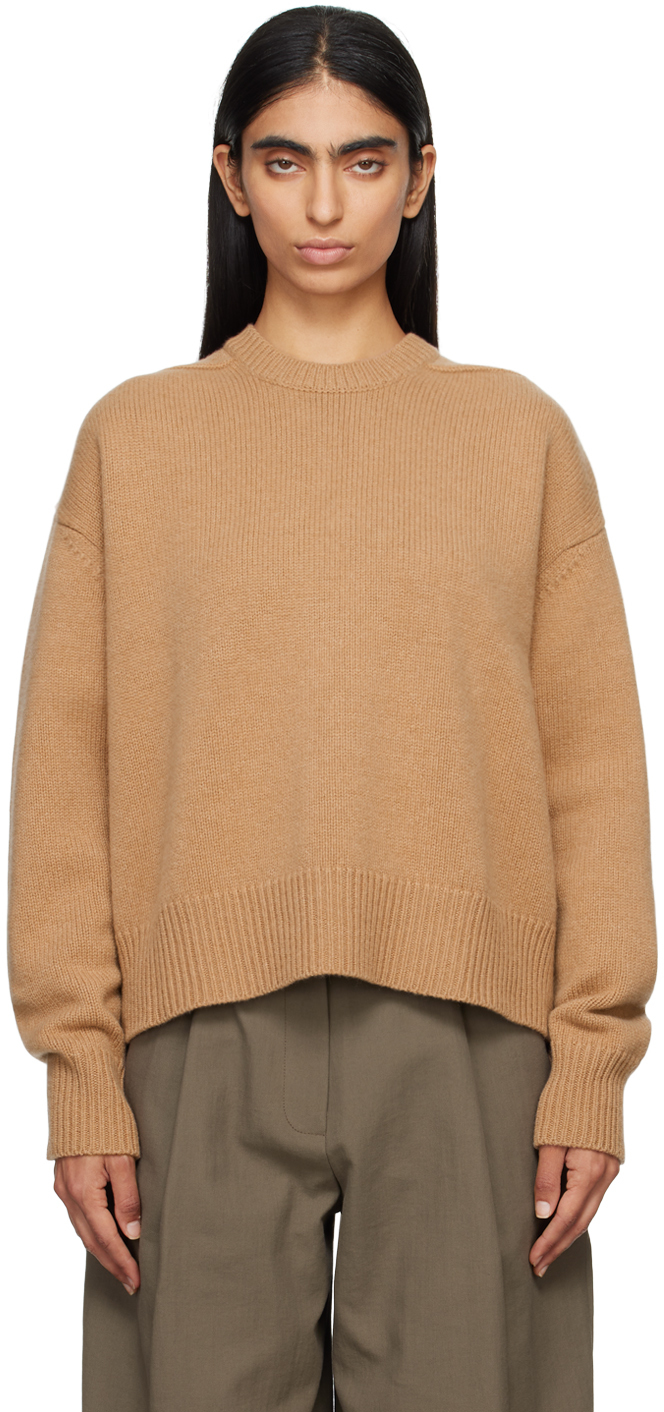 Shop Studio Nicholson Tan Lago Sweater In Camel