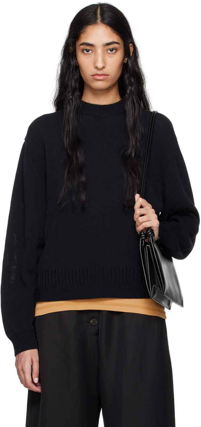 Shop Studio Nicholson Navy Paola Sweater In Darkest Navy