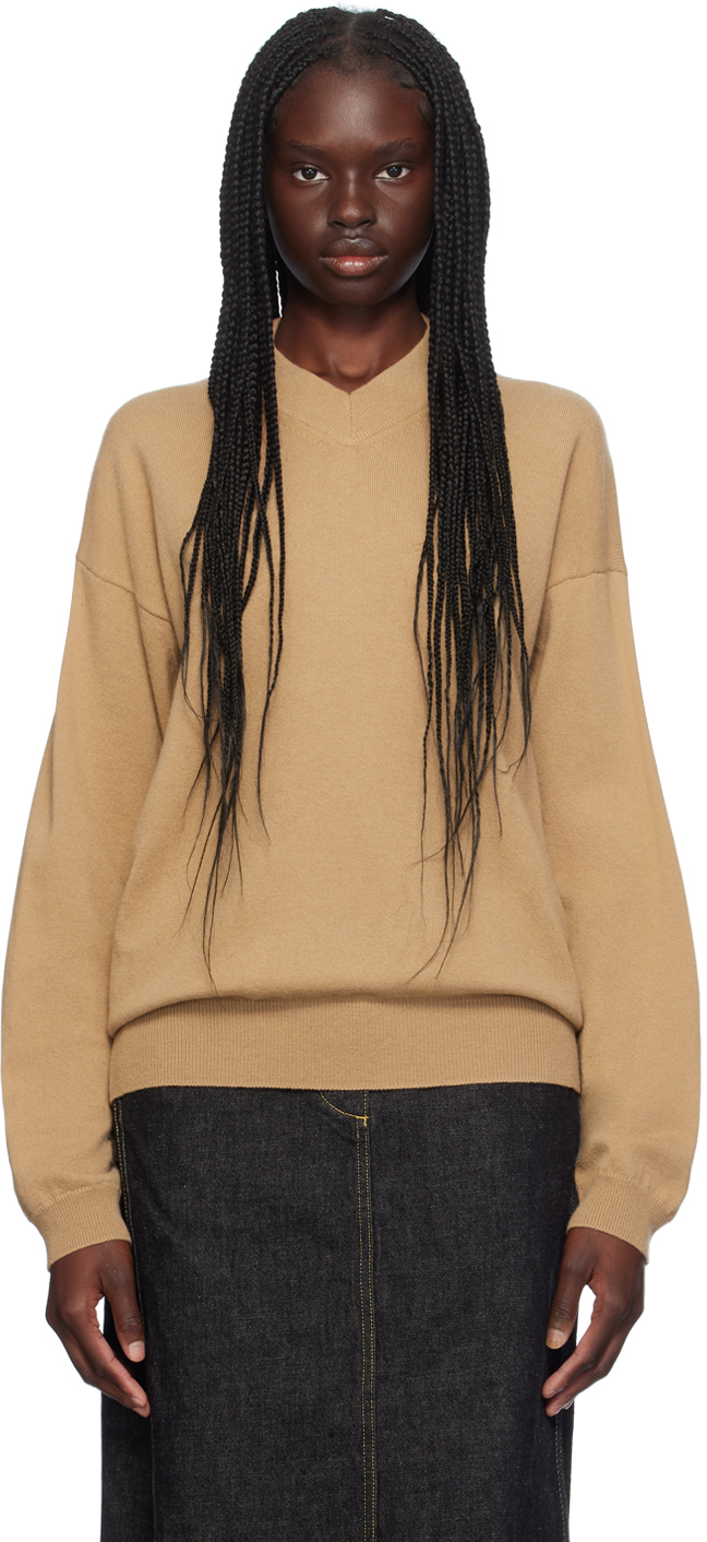 Shop Studio Nicholson Tan Fiore Sweater In Peanut