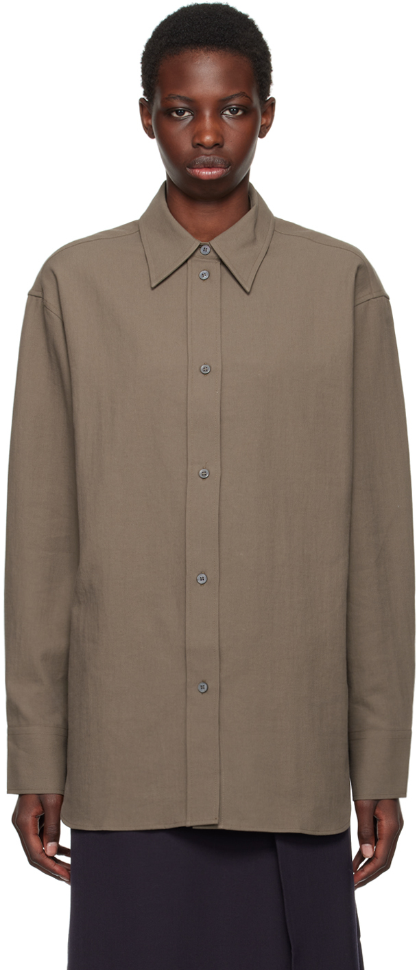 Gray Santos Shirt by Studio Nicholson on Sale