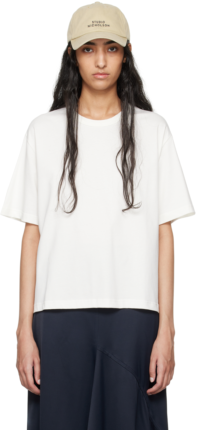 White Lee T-shirt by Studio Nicholson on Sale