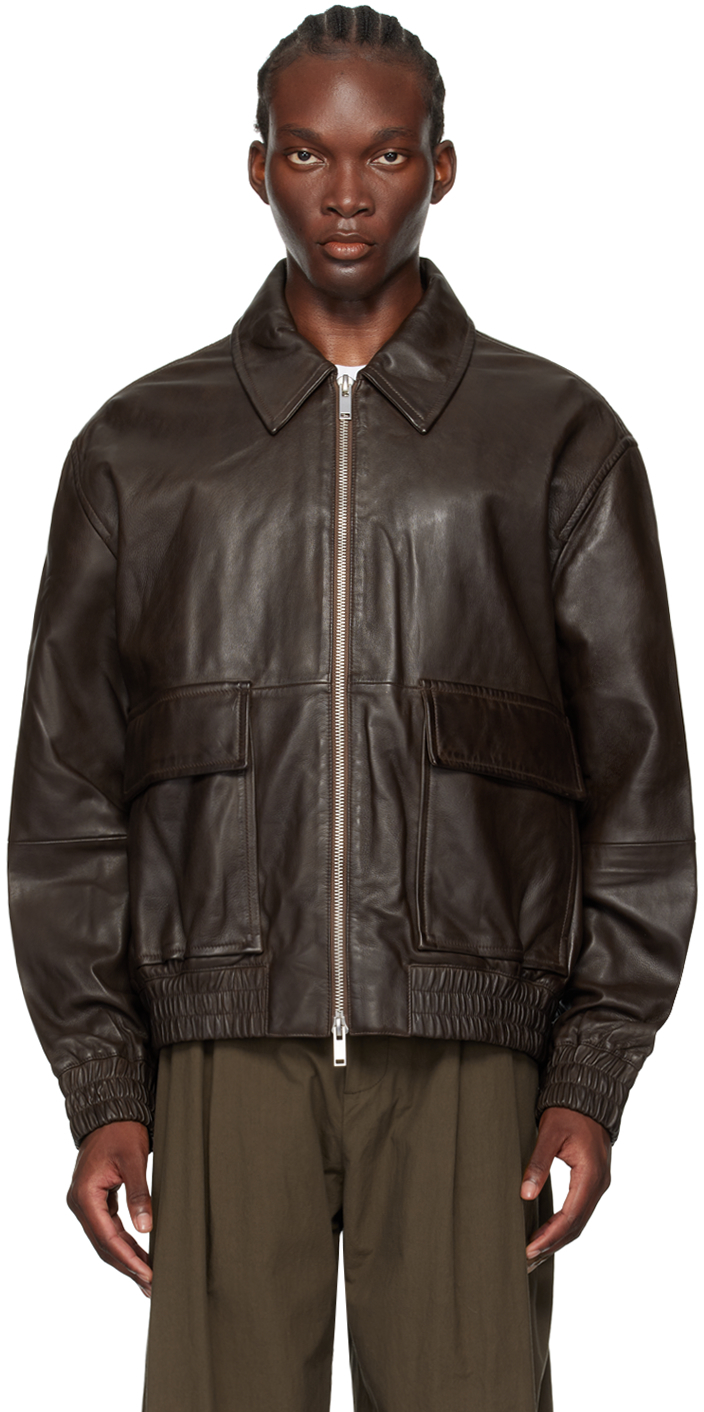 Brown Piston Leather Jacket