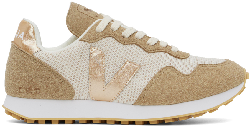 Shop Veja Beige Sdu J-mesh Sneakers In Natural Platine