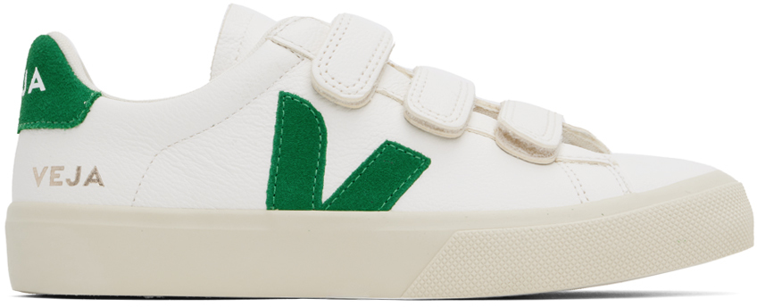 【関税込み】VEJA ホワイト＆グリーン Recife レザースニーカー ヴェジャ VEJA VEJA スニーカー RECIFE LOGO CHROMEFREE レザー