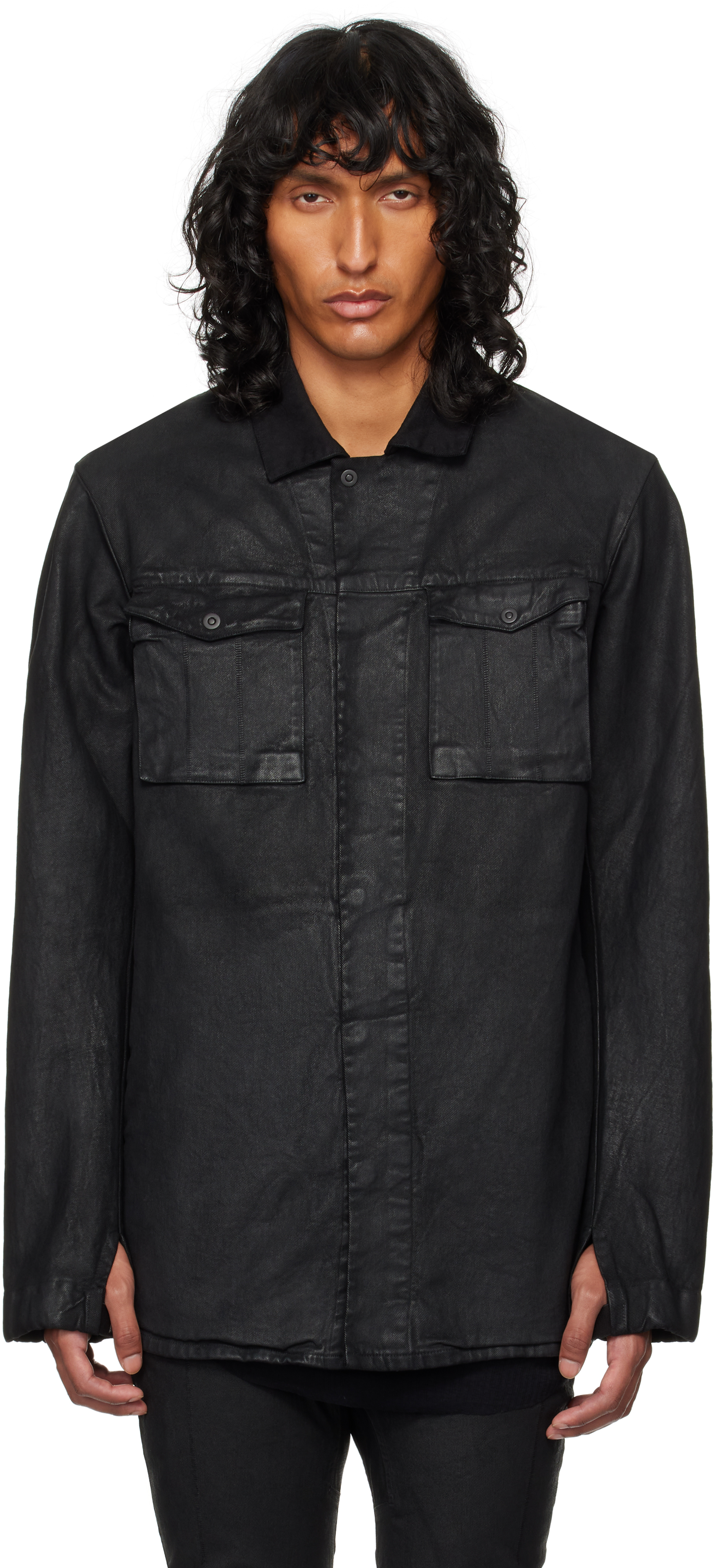 11 by Boris Bidjan Saberiのブラック S1B デニムシャツがセール中
