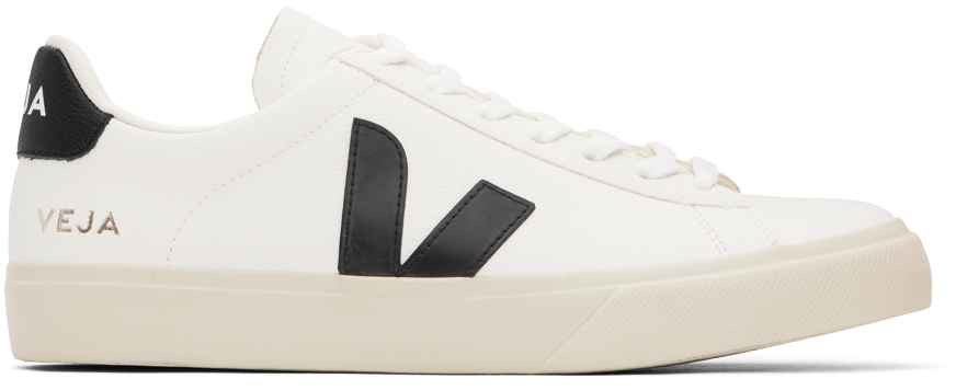 White & Black Campo ChromeFree Leather Sneakers