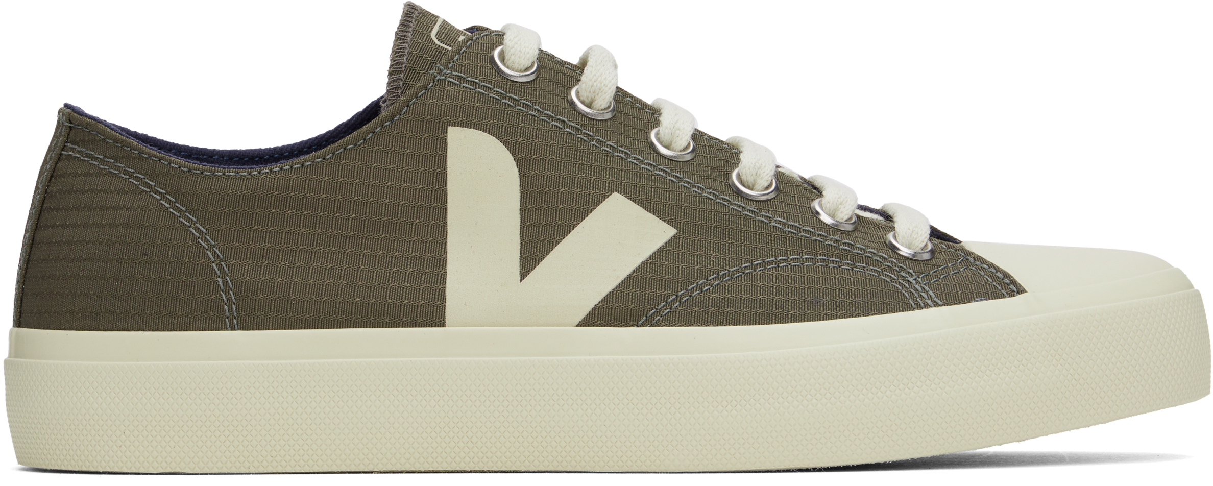 ★VEJA★ カーキ Wata II リップストップ ローカットスニーカー VEJA: カーキ Wata II リップストップ ローカットスニーカー