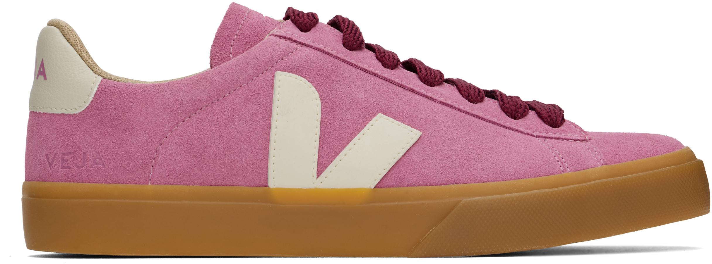 Veja Purple Campo Bold Suede Sneakers In Pink