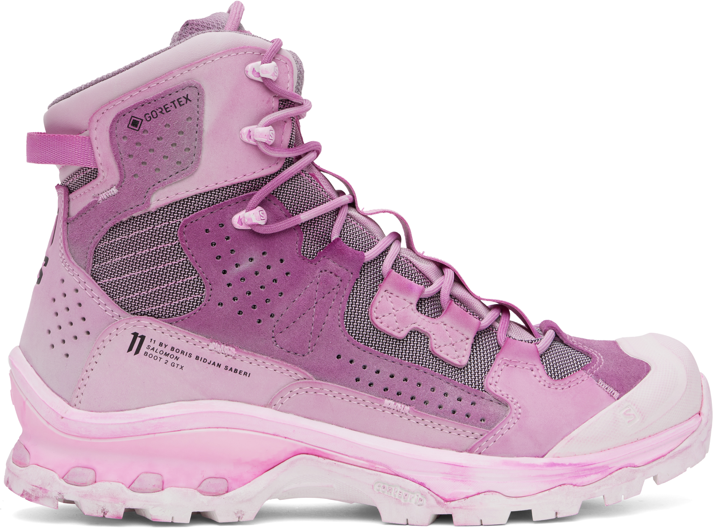 Shop 11 By Boris Bidjan Saberi Pink Salomon Edition 2 Gtx Boots In Pink Panter