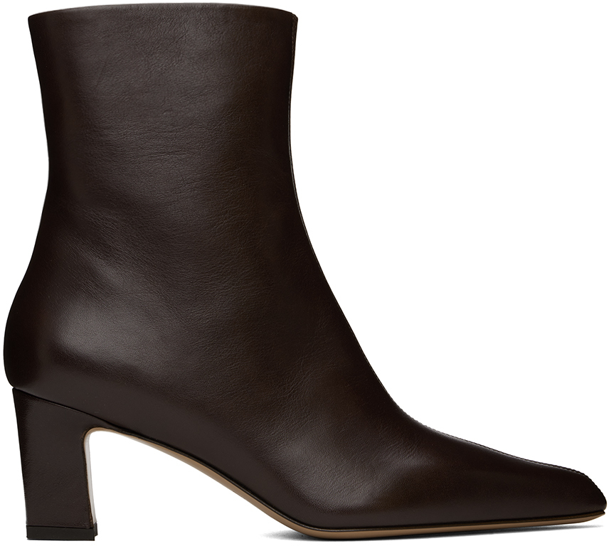 【関税込み】Paris Texas ブラウン Jude 65 アンクルブーツ Paris Texas: Brown Jude Ankle 65 Boots | SSENSE