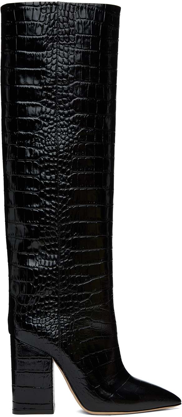 【関税込み】Paris Texas ブラック Anja ブーツ Anja leather knee-high boots in black - Paris Texas | Mytheresa