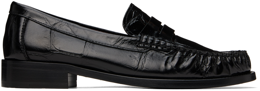 【関税込み】Paris Texas ブラック Dylan 20 ローファー Black Dylan 20 Loafers by Paris Texas on Sale
