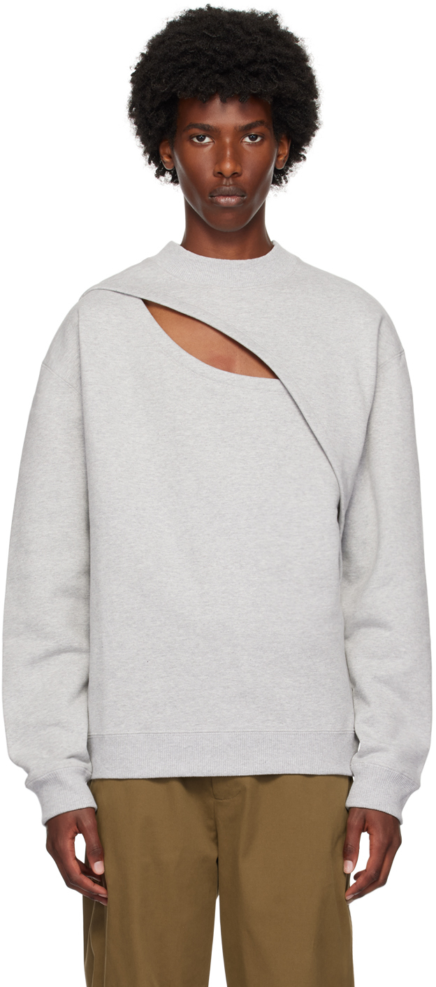 Grey Laceration Sweatshirt