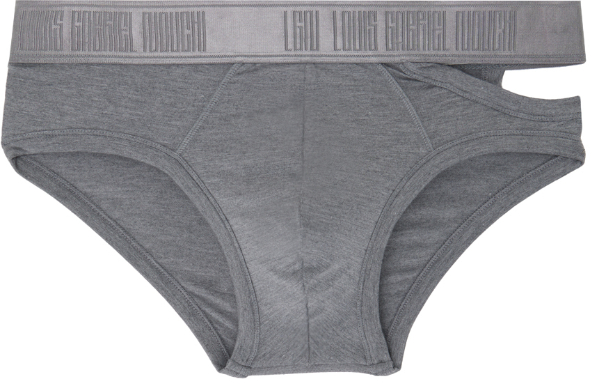 Gray Cutout Briefs