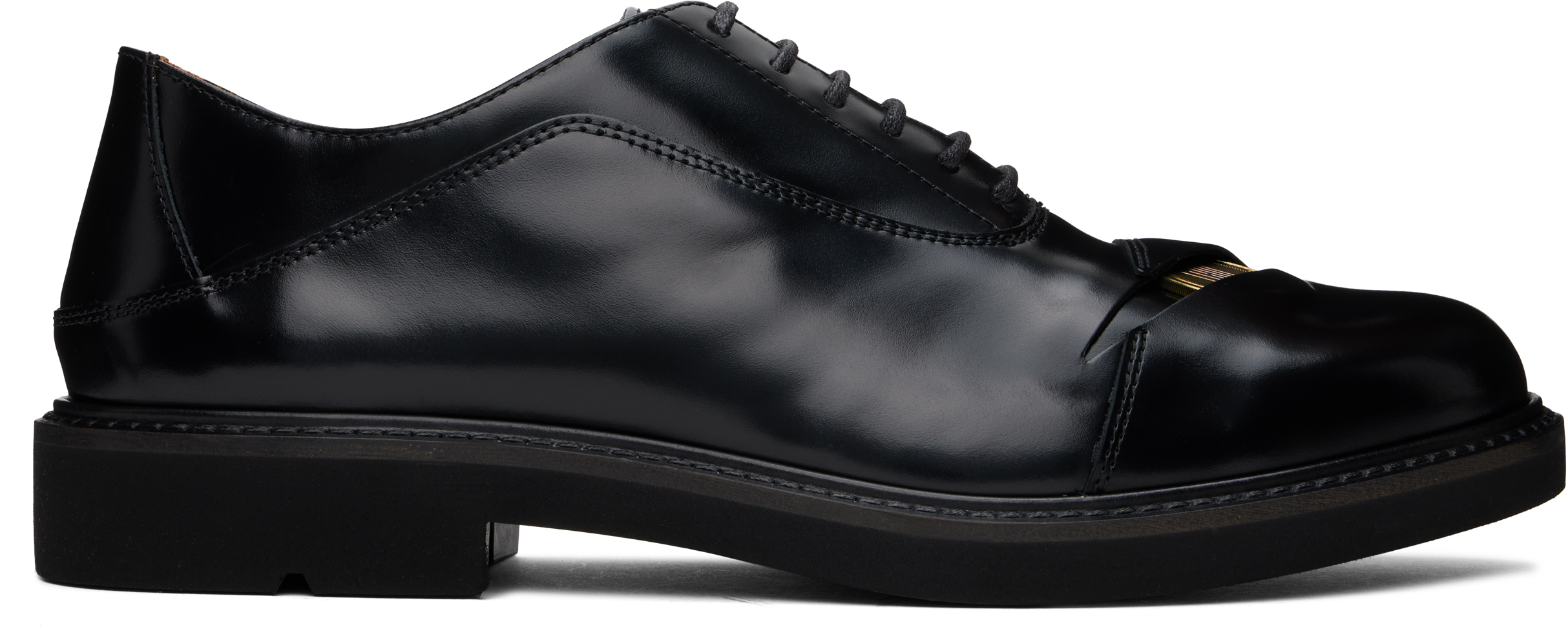 Black ECCO. Kollektive Edition Laceration Oxfords