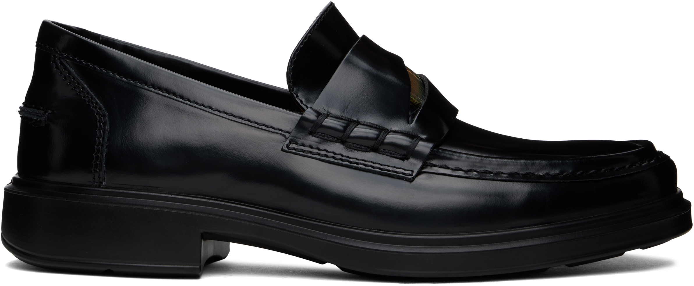 Shop Lgn Louis Gabriel Nouchi Black Ecco.kollektive Edition Laceration Penny Loafers