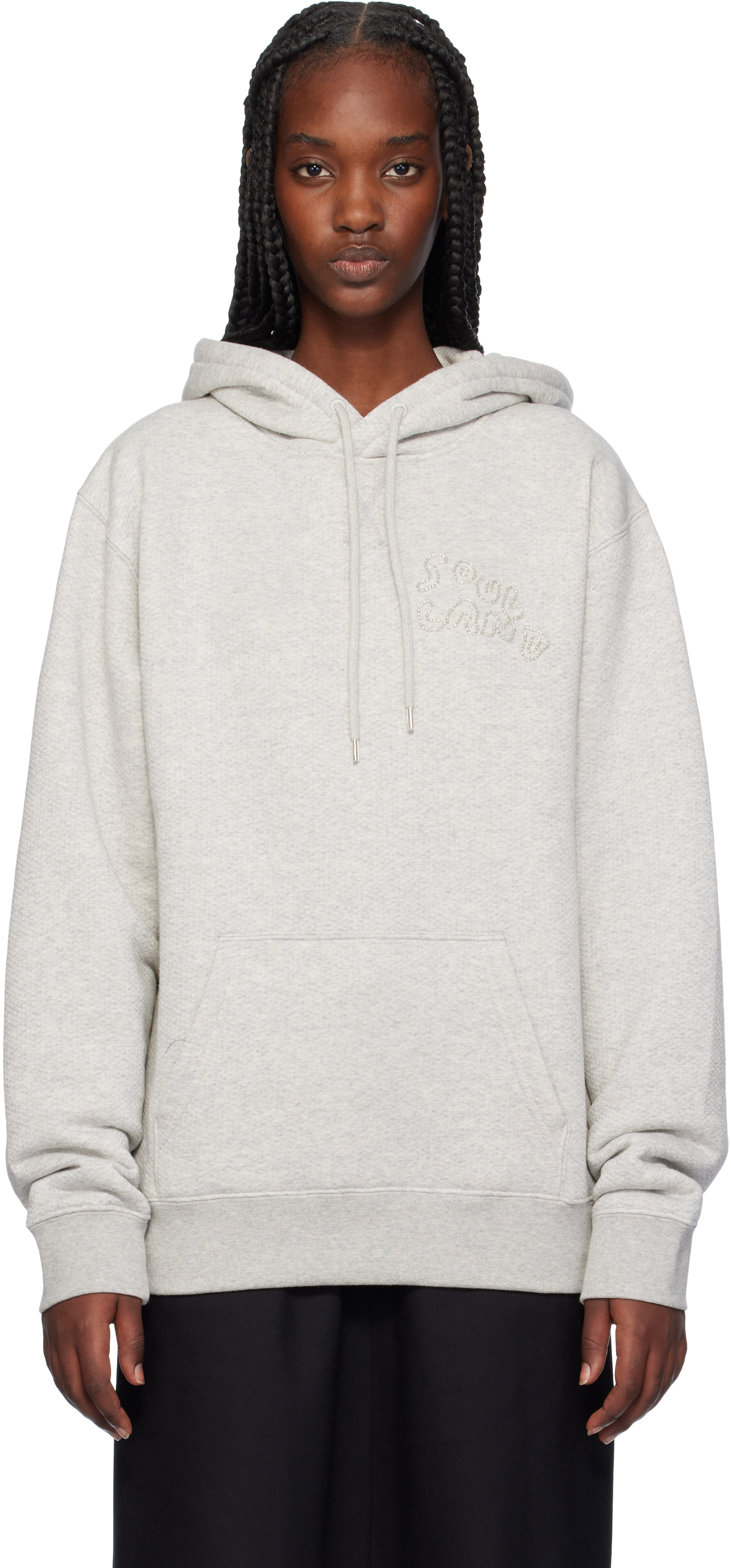 Soulland Gray Riko Hoodie In Grey Melange