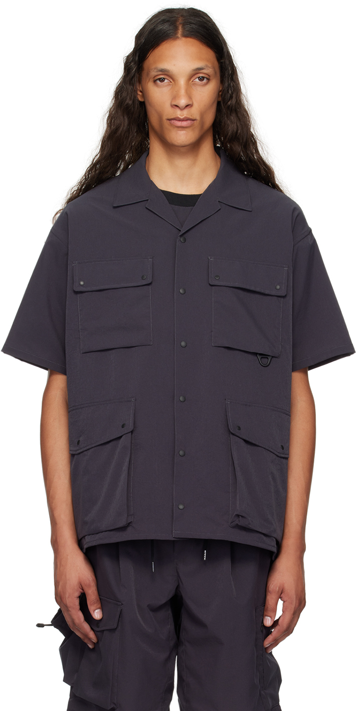 Shop Nanga Black Dot Air Shirt In Blk