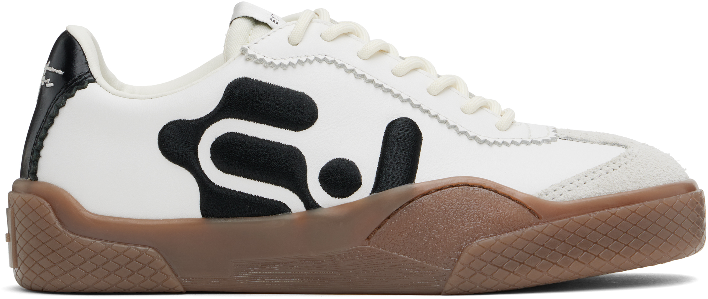 Shop Eytys Off-white Santos Sneakers In Swan