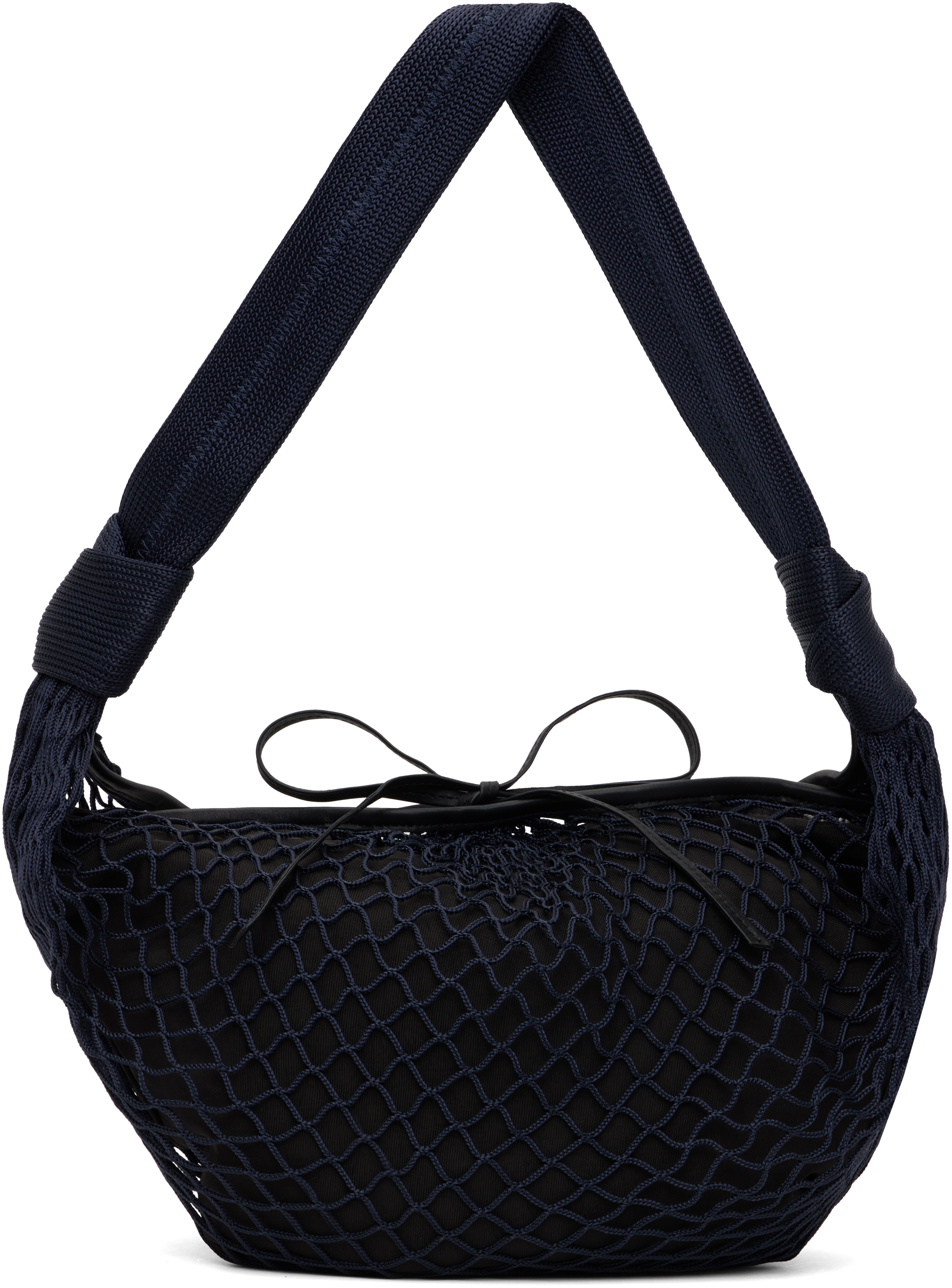 LEMAIRE: FILTエディション ネイビー Fortune Croissant バッグ LEMAIRE: FILTエディション ネイビー Fortune Croissant バッグ