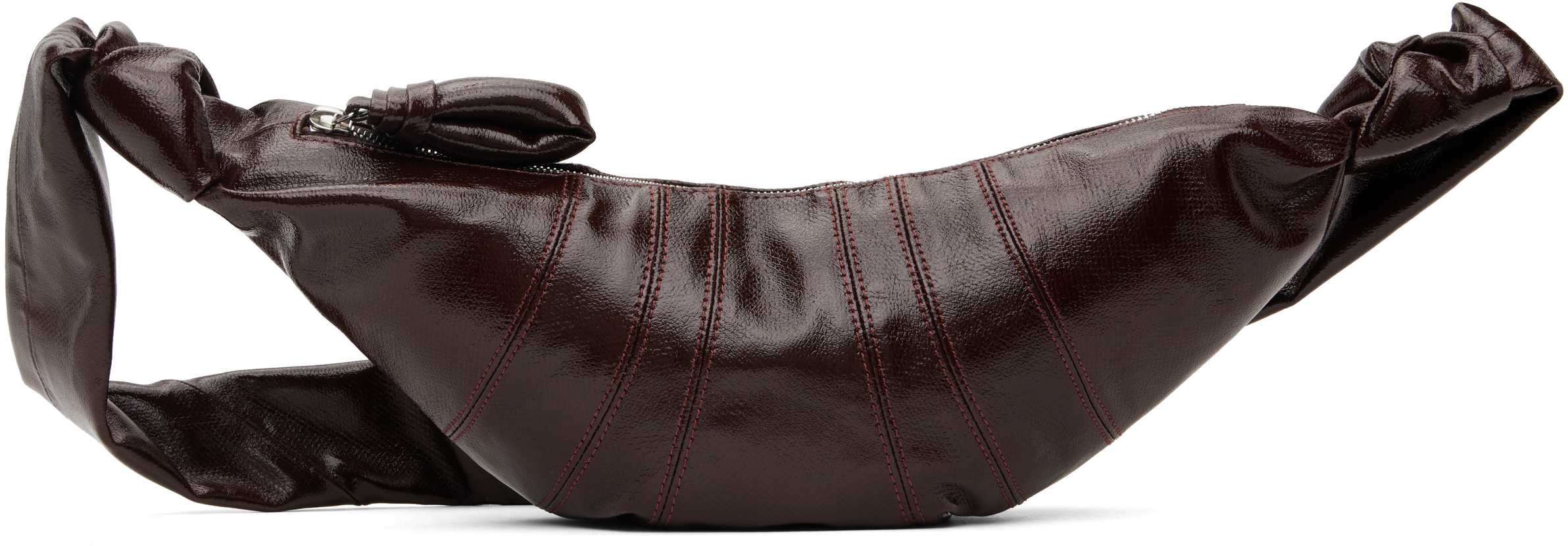 Burgundy Small Croissant Bag