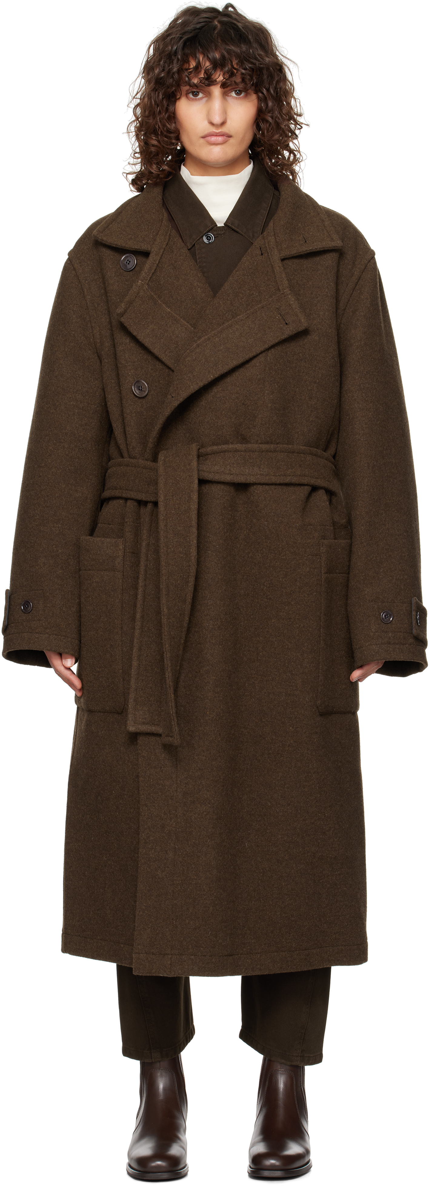 Brown Wrap Coat