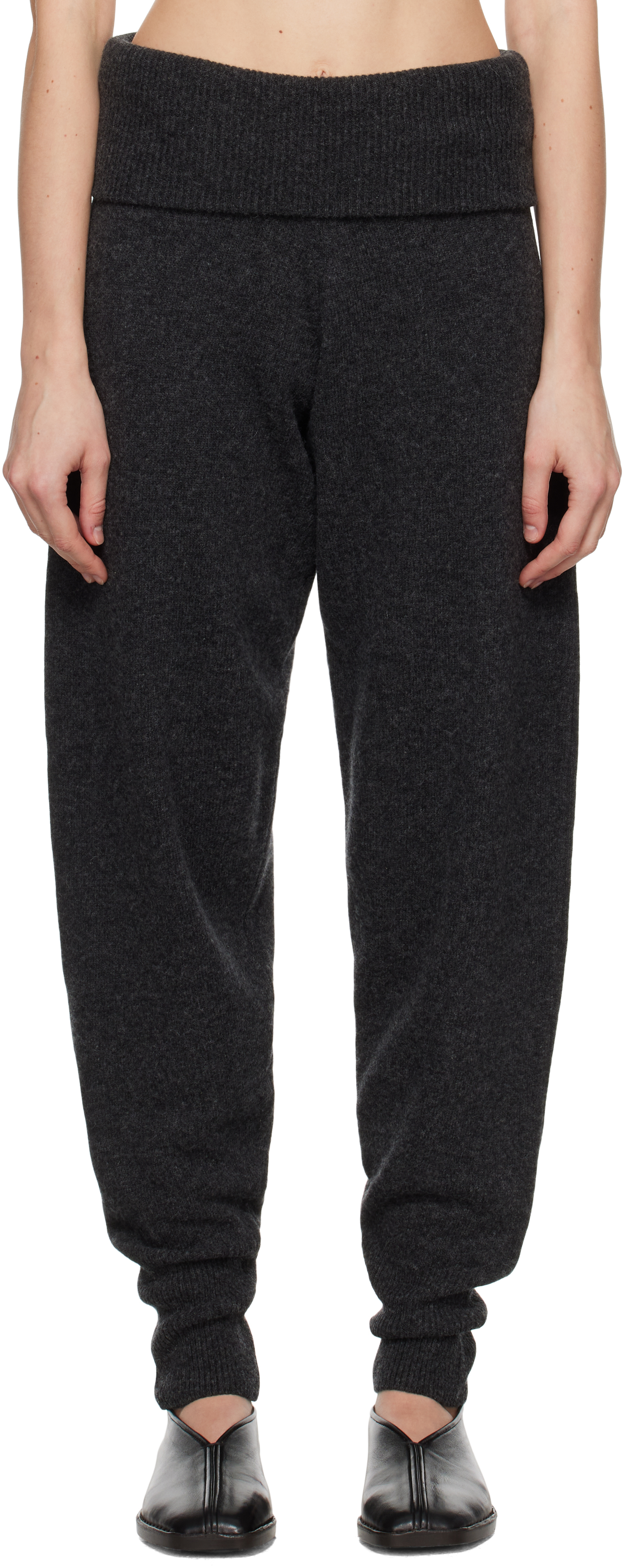 Gray Soft Rib Lounge Pants