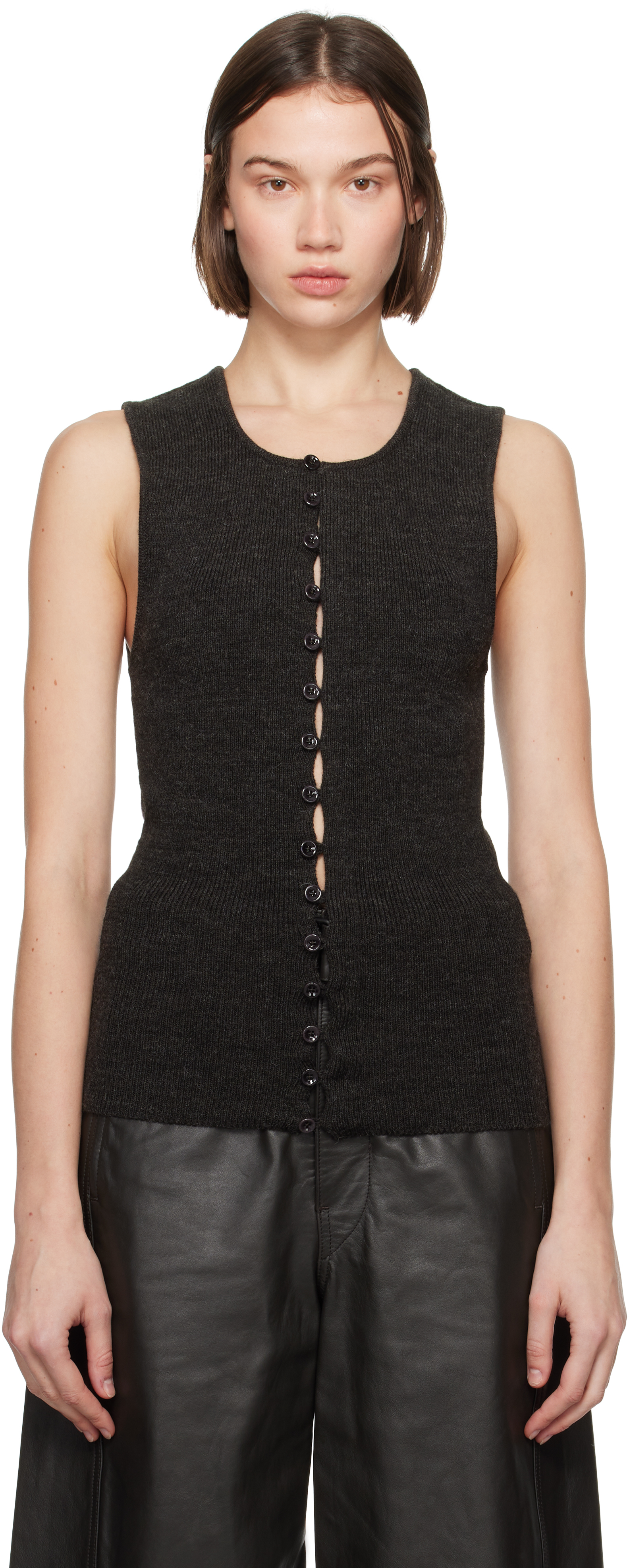 Lemaire Weste Aus Einem Wollgemisch In Br507 Dark Espresso