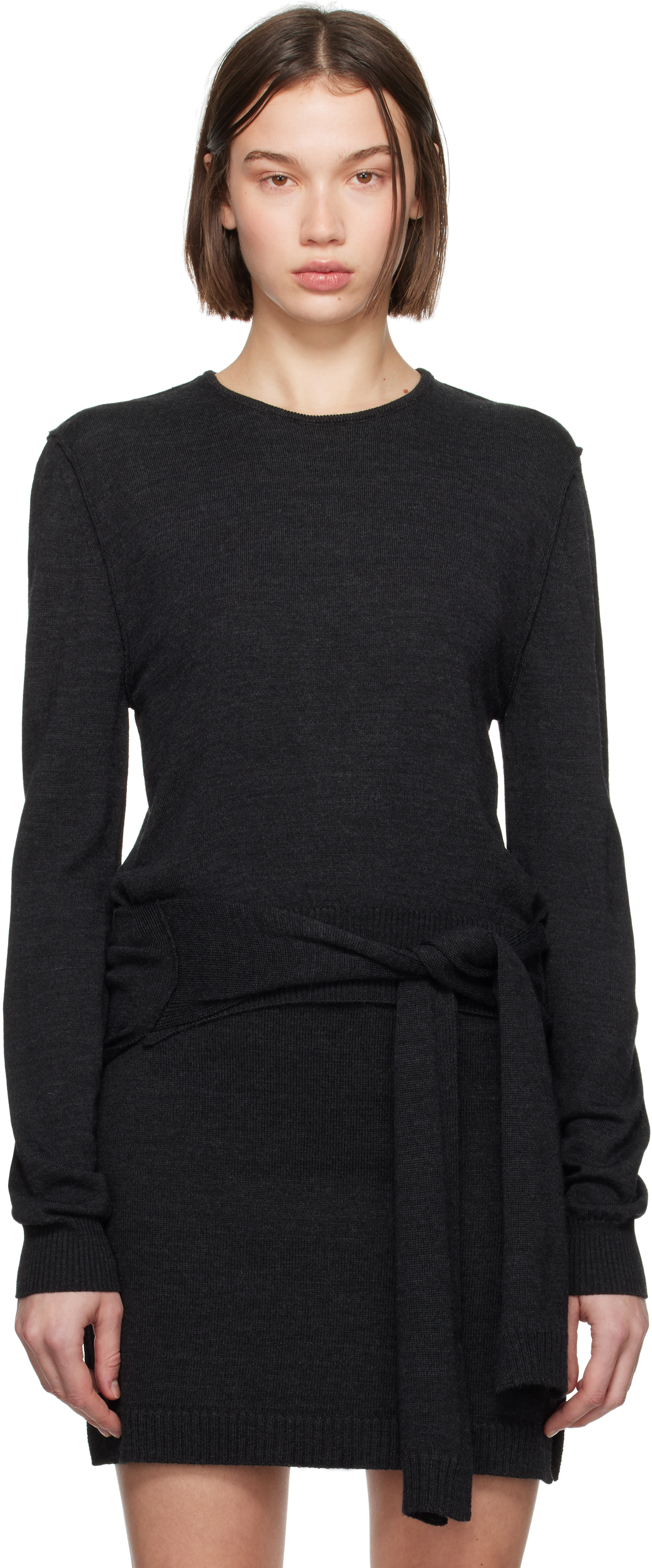 LEMAIREのグレー トロンプルイユ セーターがセール中