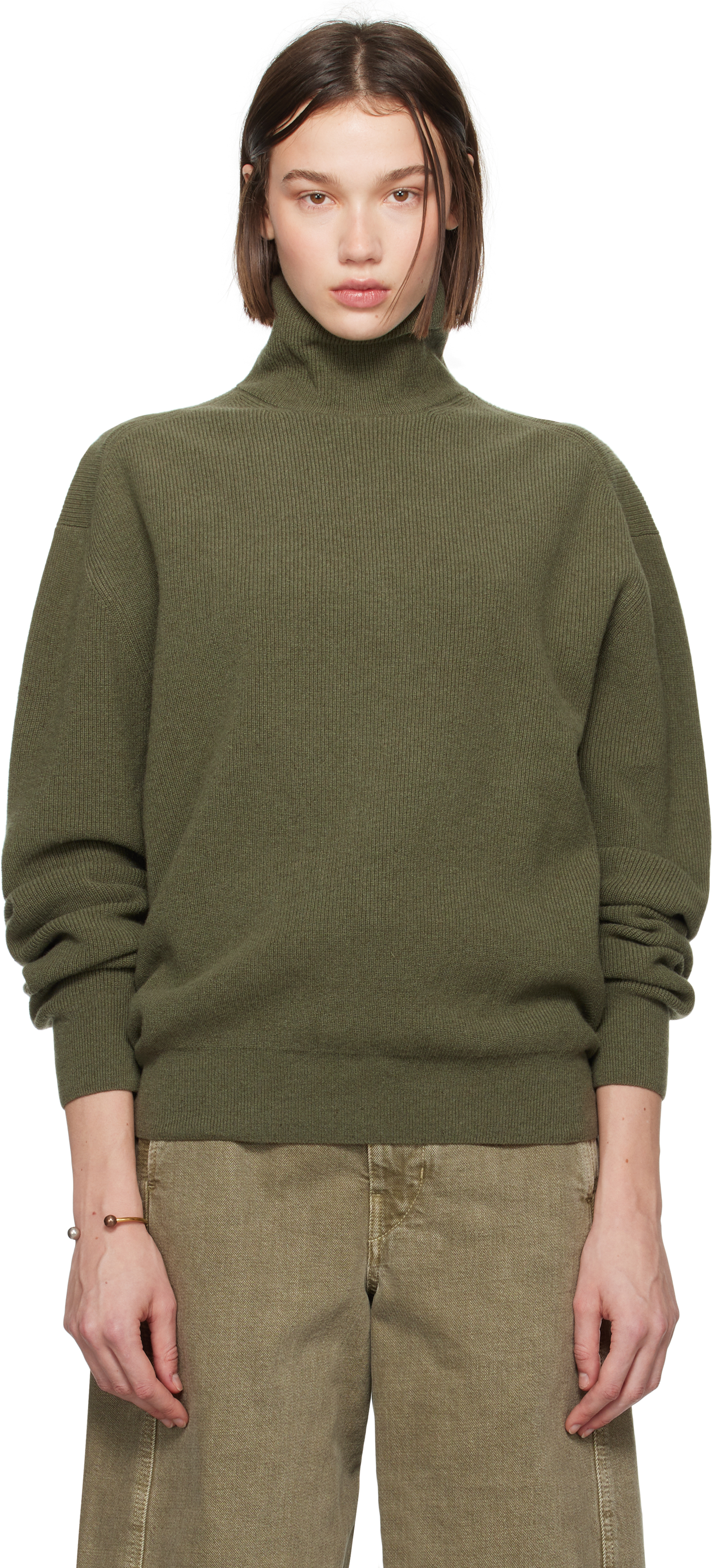 Gray Rib Turtleneck